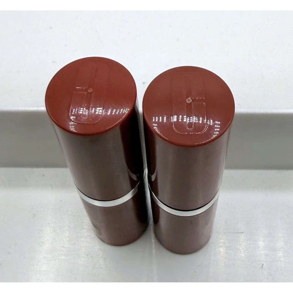 Clinique Pop Lip Colour + Primer 02 Bare Pop Shimmer Nude Lipstick Set of 2